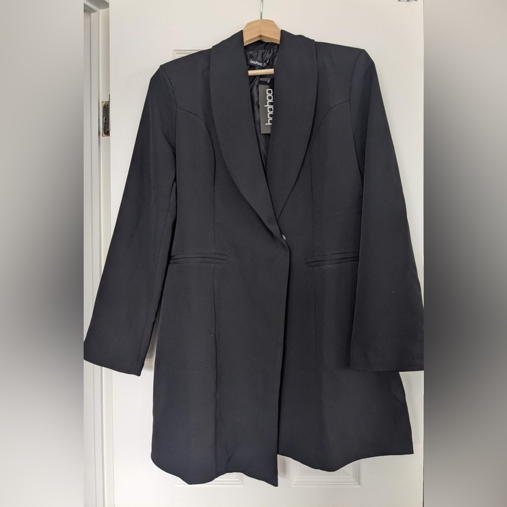 BooHoo Black Blazer Dress